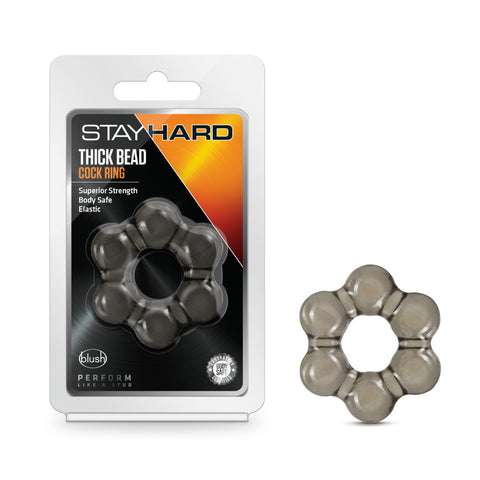 Stay Hard - Thick Bead Cock Ring - Black