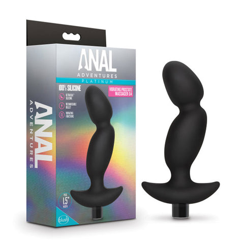 Anal Adventures - Platinum - Silicone Vibrating  Prostate Massager 04 -Black