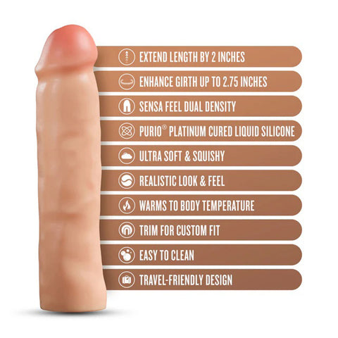 Performance Plus 2 Inch Silicone Penis Xtender  - Beige