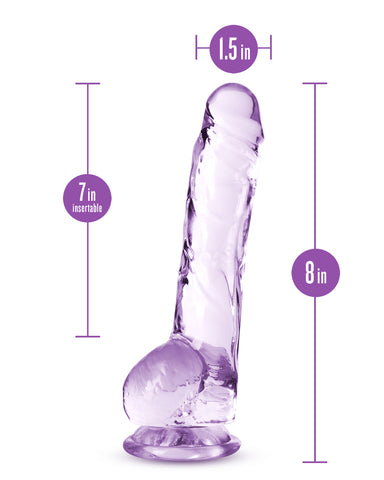 Naturally Yours - 8 Inch Crystalline Dildo - Amethyst