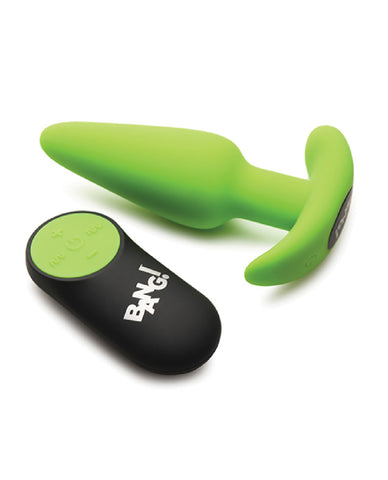 Glow in the Dark Butt Plug With Remote - Green