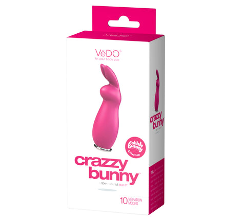 Crazzy Bunny Rechargeable Bullet - Pretty in Pink