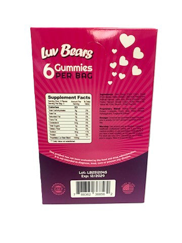 Luv Bear Gummy for Her Display of 20 Count - 3 Doses Per Pack