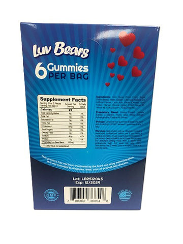 Luv Bear Gummy for Him Display of 20 Count - 3 Doses Per Pack