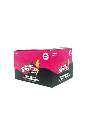 Sexergy - Female Liquid Shot 12 Ct Display -  Cherry