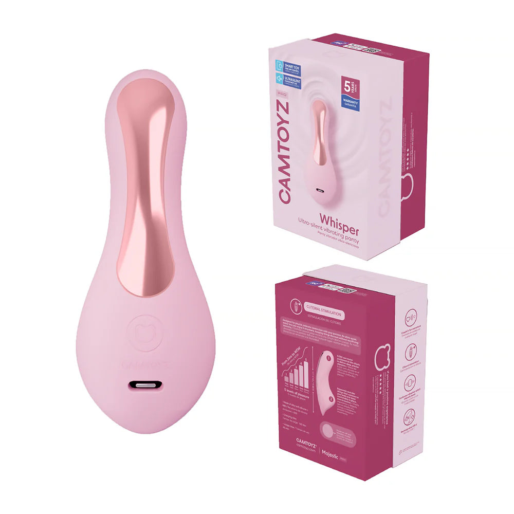 Whisper Camtoyz Ulta Silent Vibrating Panty with App - Pink Libido Lifted Whisper Camtoyz Ulta Silent Vibrating Panty with App - Pink Libido Lifted
