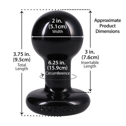 Round Butt Plug Small - Black