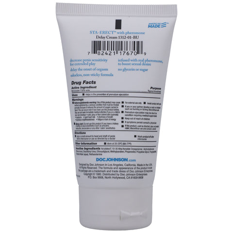 Sta-Erect Delay Cream for Men - 2 Oz. - Bulk