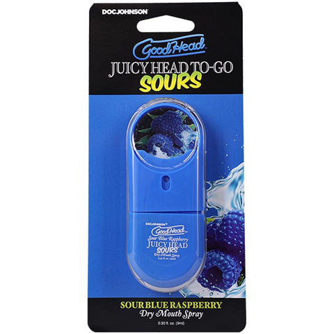 Goodhead Juicyhead Dry Mouth Spray  to Go - Sour Blue Raspberry .30 Oz