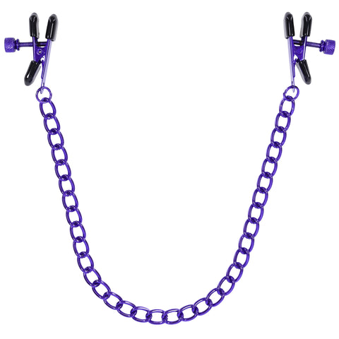 Merci - Chained Up - Nipple Clamps - Violet/black