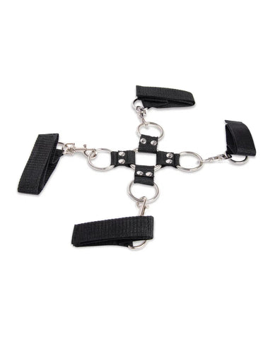 7 Pc Hogtie and Ball Gag Kit - Black