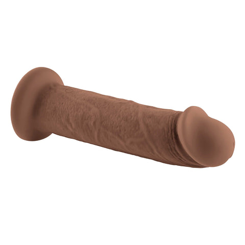 7 Inch Girthy Vibrating Dong - Dark