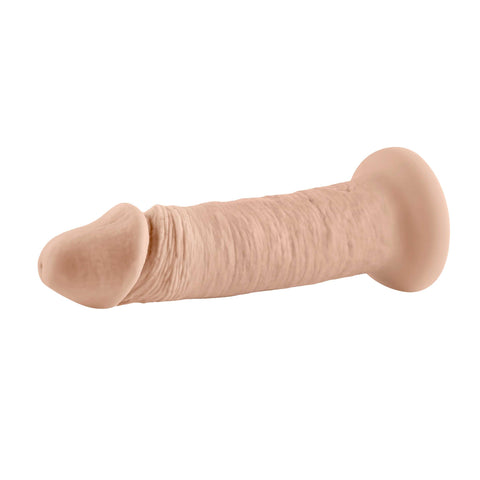 6 Inch Girthy Vibrating Dong - Light