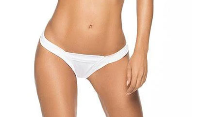 Low Back v Strap Shiny Thong - Small/medium - White