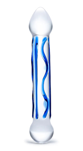 6.5 Inch Full Tip Textured Glass Dildo