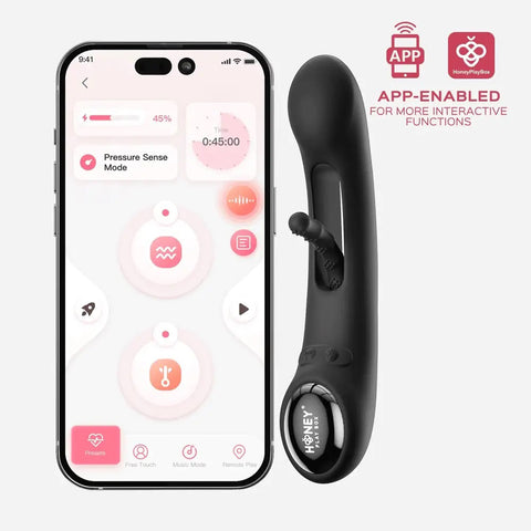 Tempo App-Controlled Tapping G-Spot Vibrator - Black