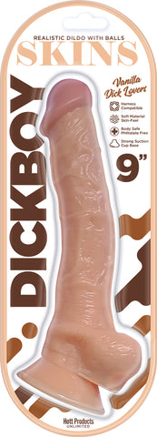 Dick Boy Skins 9" Suction Cup Dildo - Vanilla