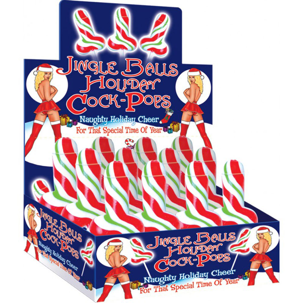 Jingle Balls Holiday Cock Pop - 12 Piece Display