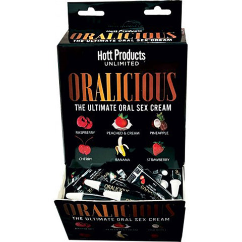 Oralicious Flavored Oral Sex Cream 144pc Display - of 2ml Tubes