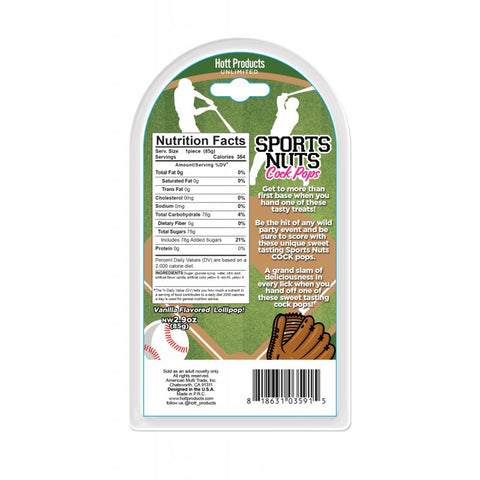 Sports Nuts Cock Pops Baseballs Vanilla Lovers
