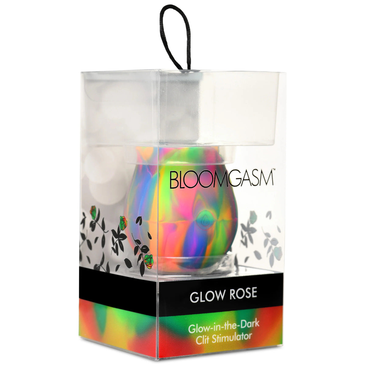 Glow Rose Glow-in-the-Dark Rose Clit Stimulator - Rainbow