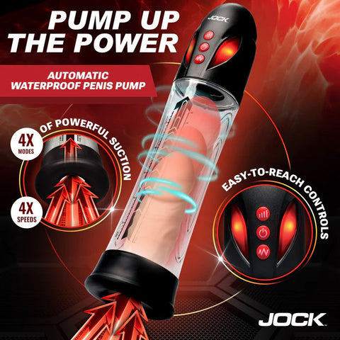 Power Up Automatic Waterproof Penis Pump - Clear