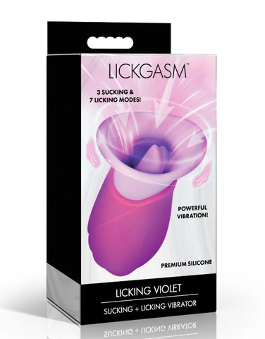 Licking Violet Sucking and Licking Vibrator - Purple