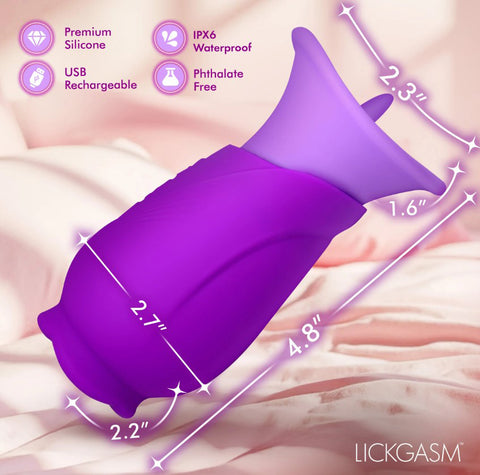 Licking Violet Sucking and Licking Vibrator - Purple