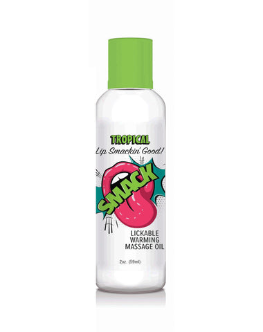 Smack Warming and Lickable Massage Oil - Tropical  2 Oz