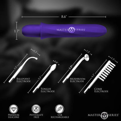Elektrawand Rechargeable Violet Wand With Attachments Purple