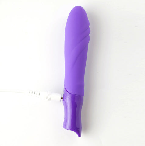 Margo Silicone Textured Bullet Vibrator - Neon  Purple