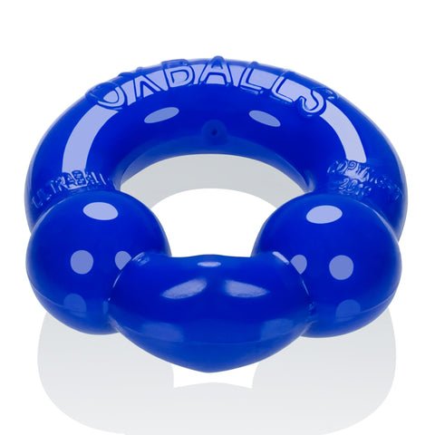 Ultraballs 2- Piece Cockring Set - Black &  Police Blue