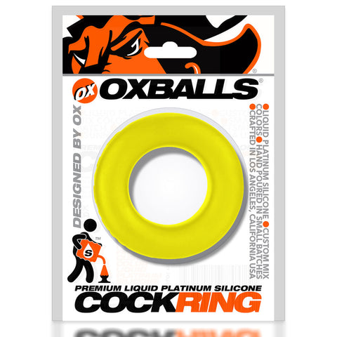 Cock T Comfort Cockring by Atomic Jock - Acid Yellow