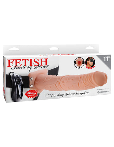 Fetish Fantasy Series 11-Inch Vibrating  Hollow Strap-on - Flesh