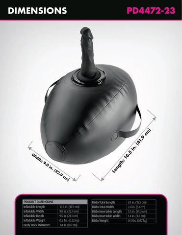 Fetish Fantasy Series Body Dock Inflatable Love Ball - Black