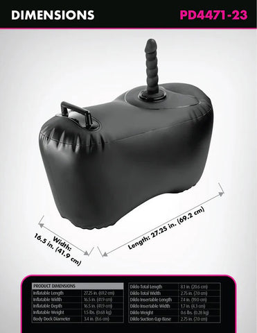 Fetish Fantasy Series Body Dock Inflatable Love Seat - Black