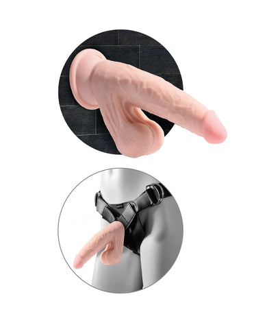 9 Inch Triple Density Cock With Swinging Balls - Light