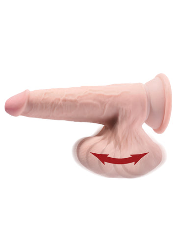 9 Inch Triple Density Cock With Swinging Balls - Light