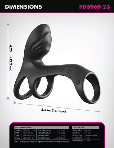 Fantasy C-Ringz Ultimate Couples Cage Pro - Black