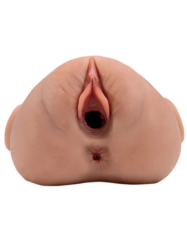 Pdx Plus Double Pounder Vibrating Squeeze Stroker - Brown