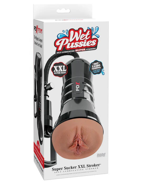 Pdx Extreme Wet Pussies Super Sucker XXL Stroker - Brown