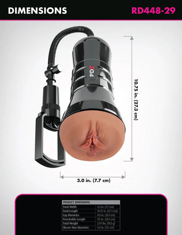 Pdx Extreme Wet Pussies Super Sucker XXL Stroker - Brown