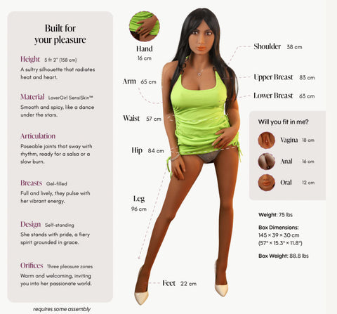 Doll Isabel Caramel 5ft 2" - Standard