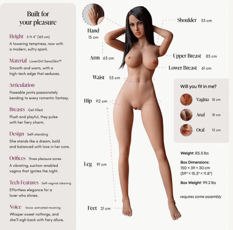 Doll Maria Powered Caramel 5ft 4" - Enhanced