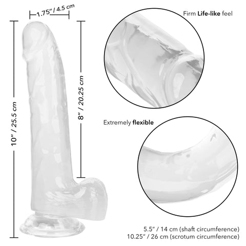 Size Queen 8 inch/20.25 Cm - Clear