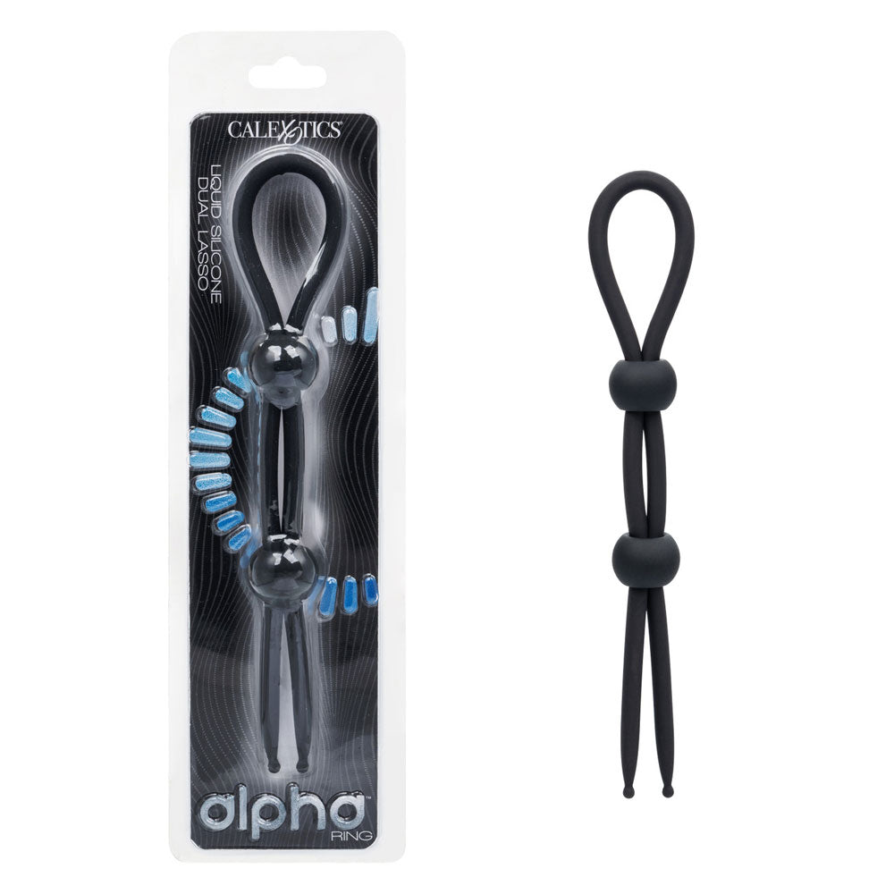 Alpha Liquid Silicone Dual Lasso - Black