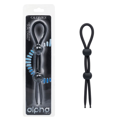 Alpha Liquid Silicone Dual Lasso - Black