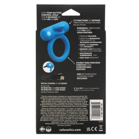 Silicone Rechargeable Double Trouble - Blue