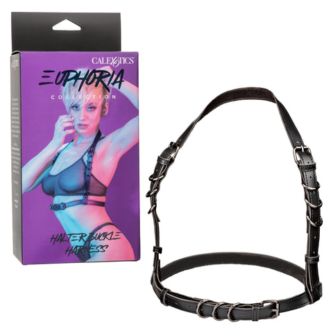 Euphoria Collection Halter Buckle Harness - Black