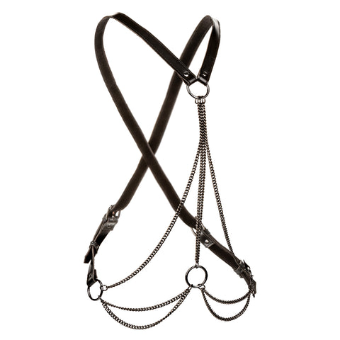 Euphoria Collection Plus Size Multi Chain Harness  - Black